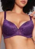 Plus Size Lace Patterned Plunge Bra sold by Rainbow