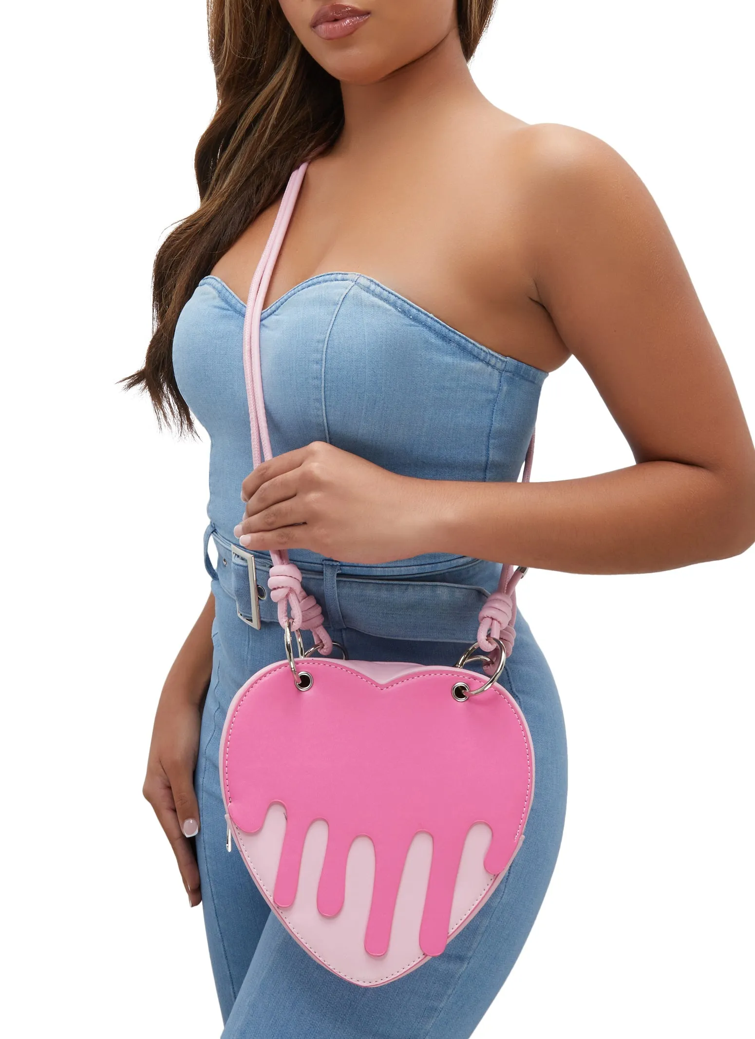 Dripping Heart Shaped Crossbody Bag sold by Rainbow