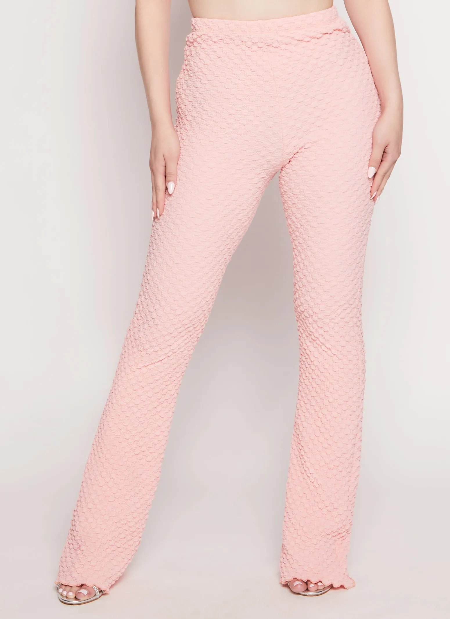 Textured Knit High Waist Flared Pants sold by Rainbow product image thumbnail 2