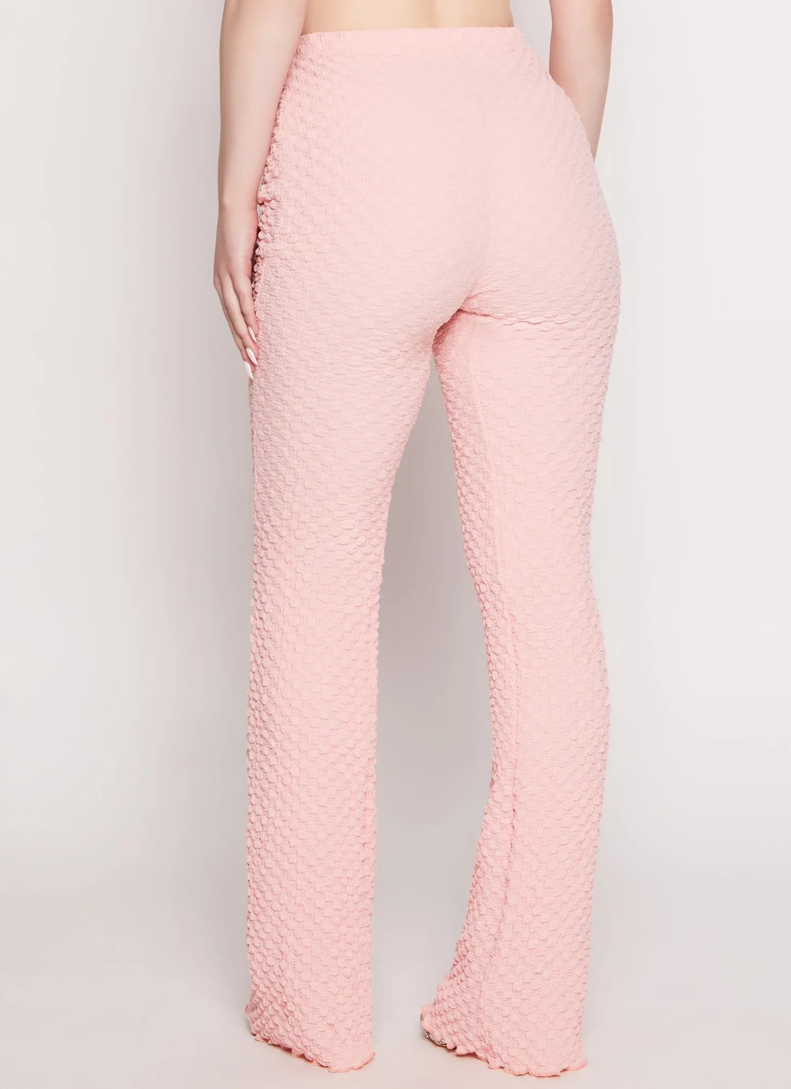 Textured Knit High Waist Flared Pants sold by Rainbow product image thumbnail 3