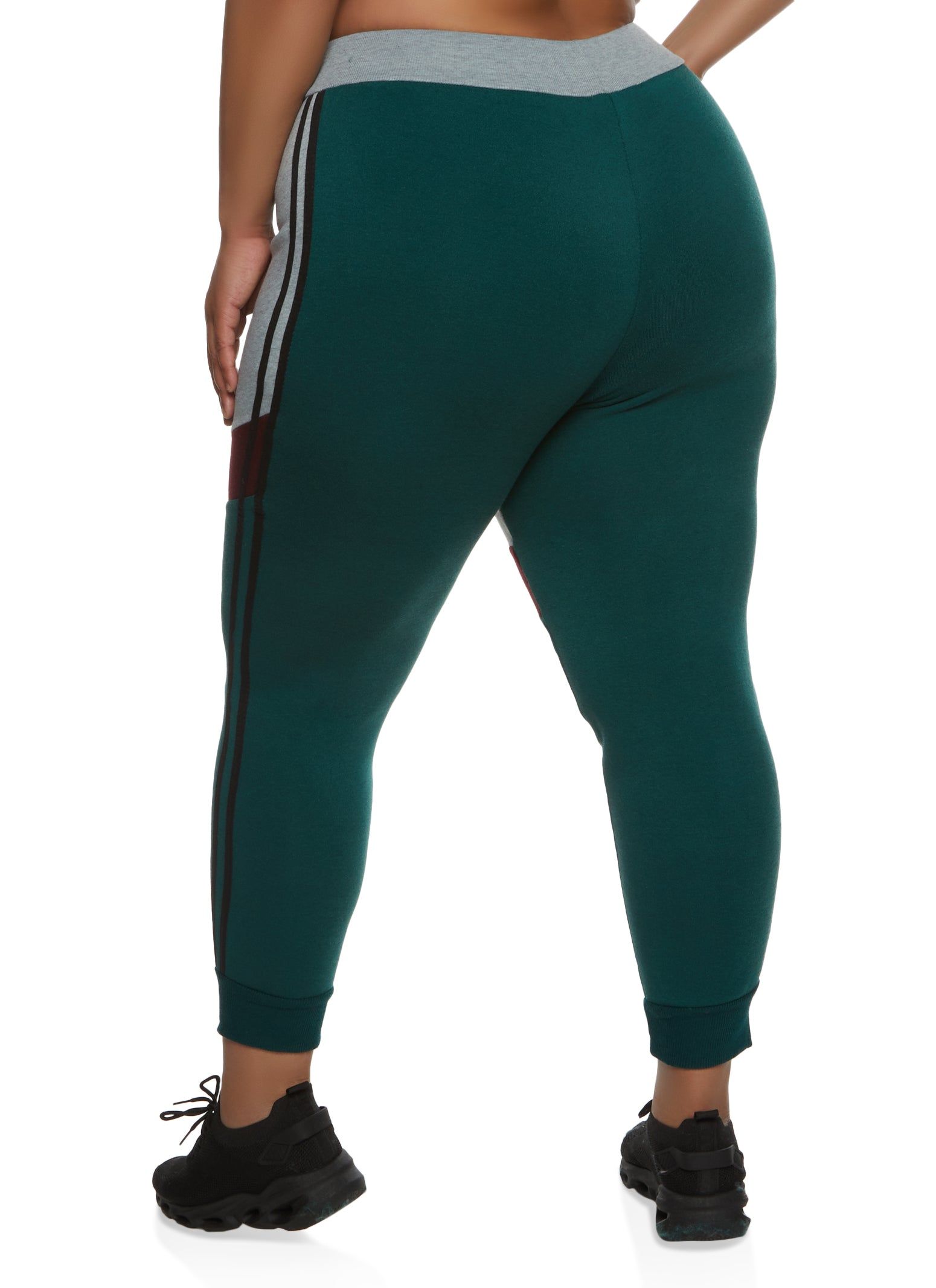Plus Size Color Block Varsity Stripe Joggers sold by Rainbow product image thumbnail 2
