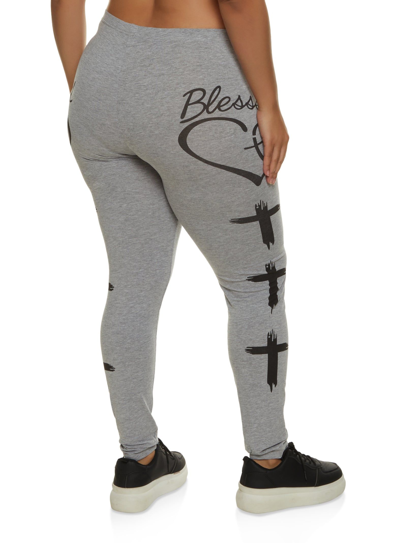 Plus Size Blessed Graphic Leggings sold by Rainbow product image thumbnail 2