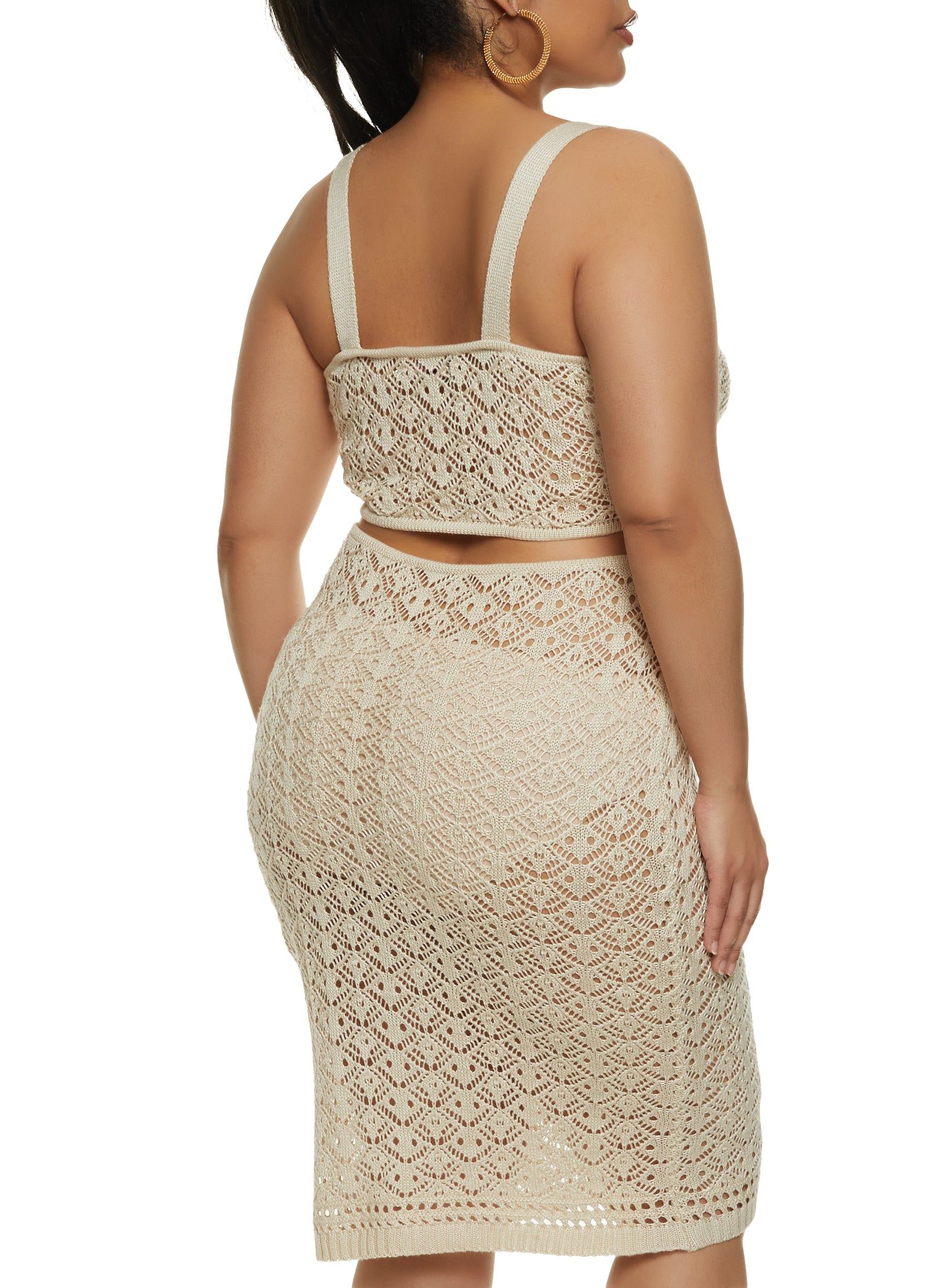 Plus Size Keyhole Cut Out Knit Dress sold by Rainbow product image thumbnail 3