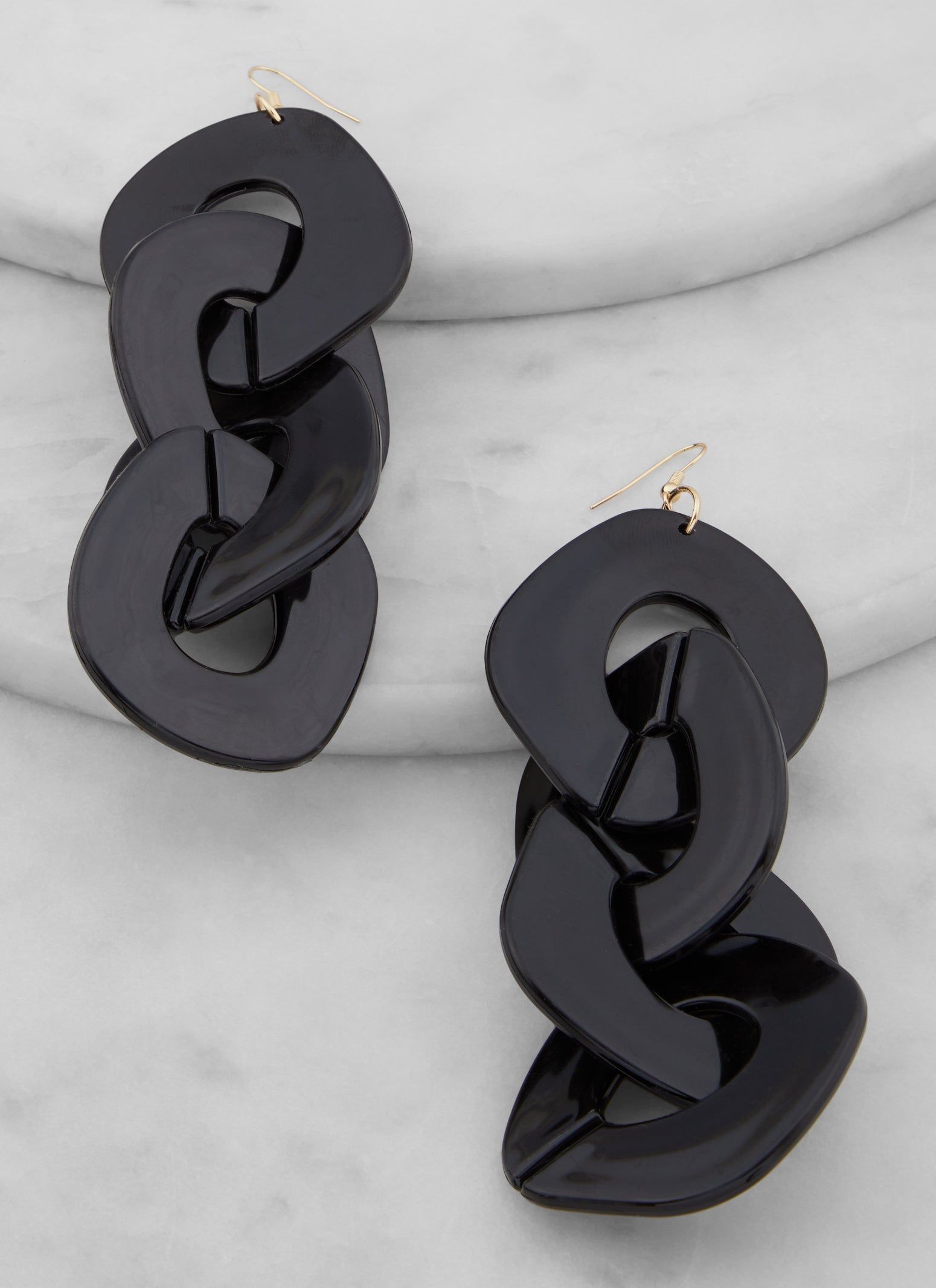 Acrylic Chain Link Drop Earrings sold by Rainbow product image thumbnail 2