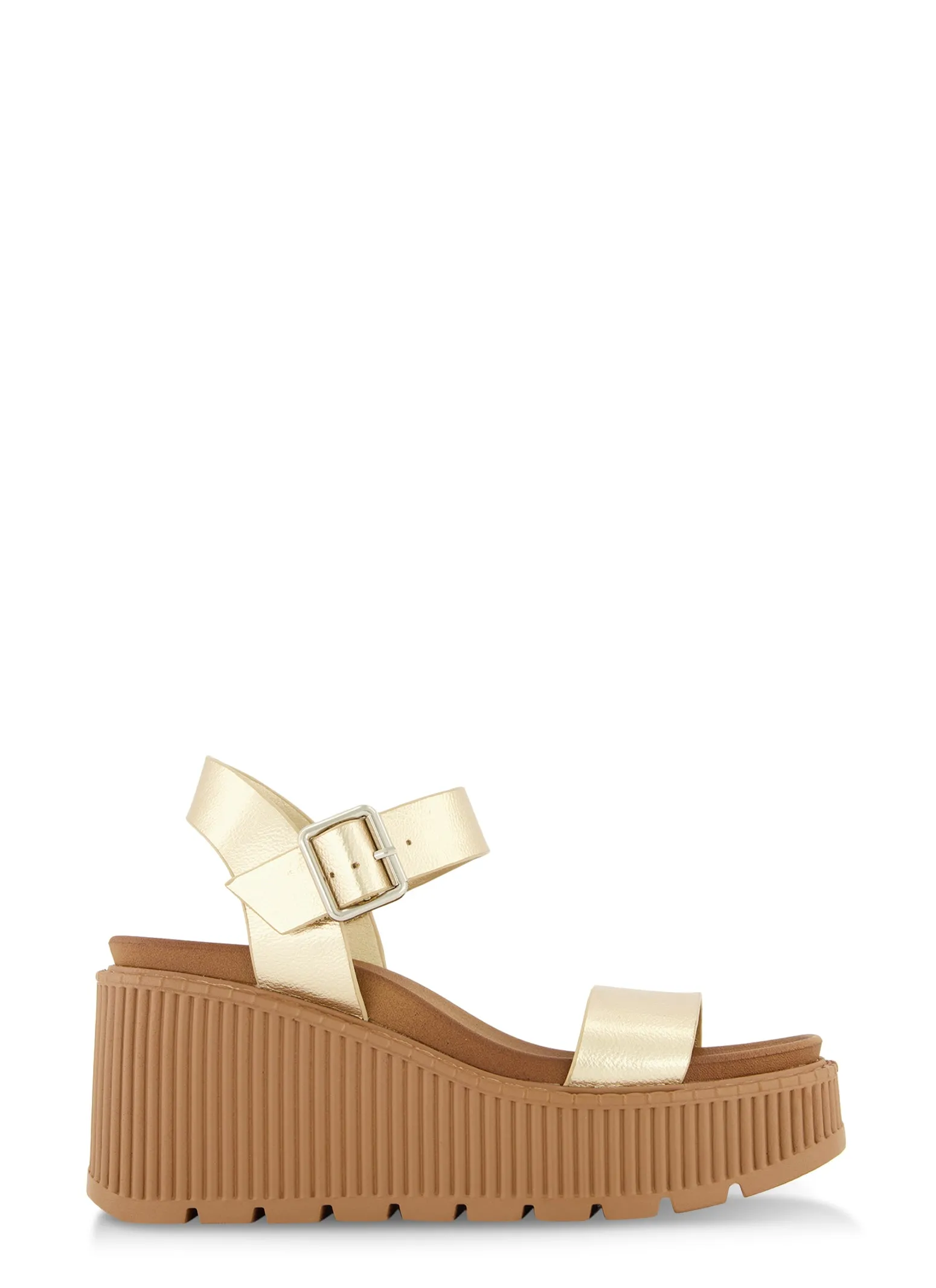 Buckle Strap Platform Wedge Sandals sold by Rainbow product image thumbnail 2