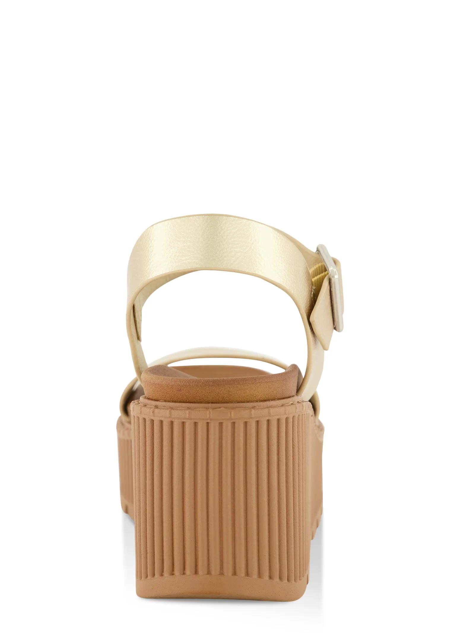 Buckle Strap Platform Wedge Sandals sold by Rainbow product image thumbnail 3