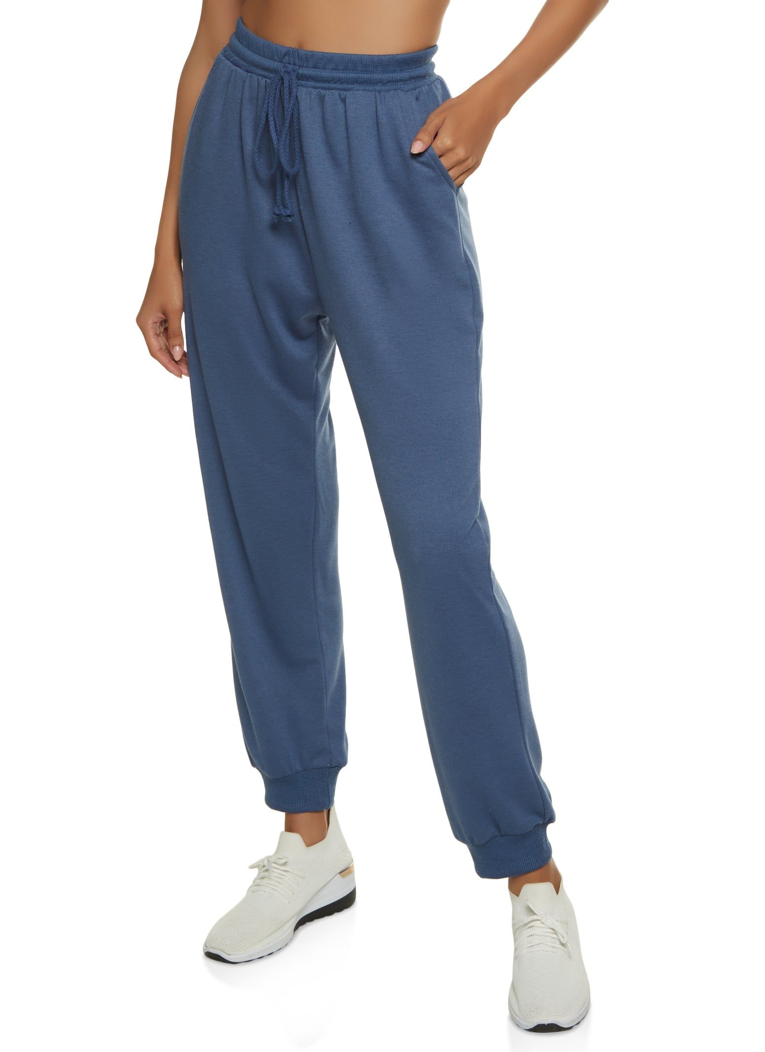 Solid French Terry Drawstring Joggers sold by Rainbow