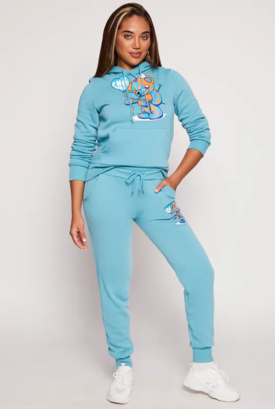 Bear Graphic Drawstring Joggers sold by Rainbow