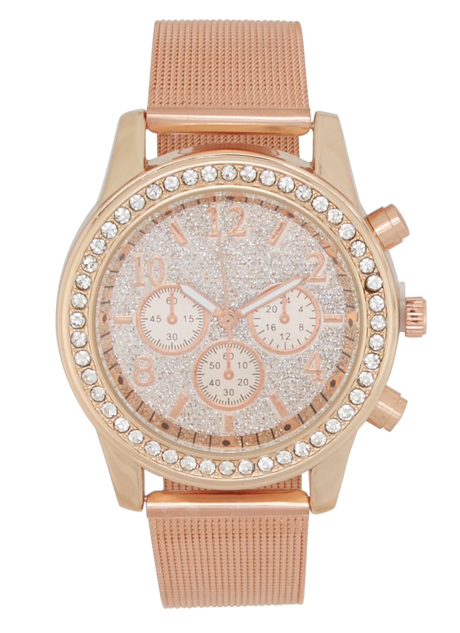 Rhinestone Trim Analog Watch sold by Rainbow