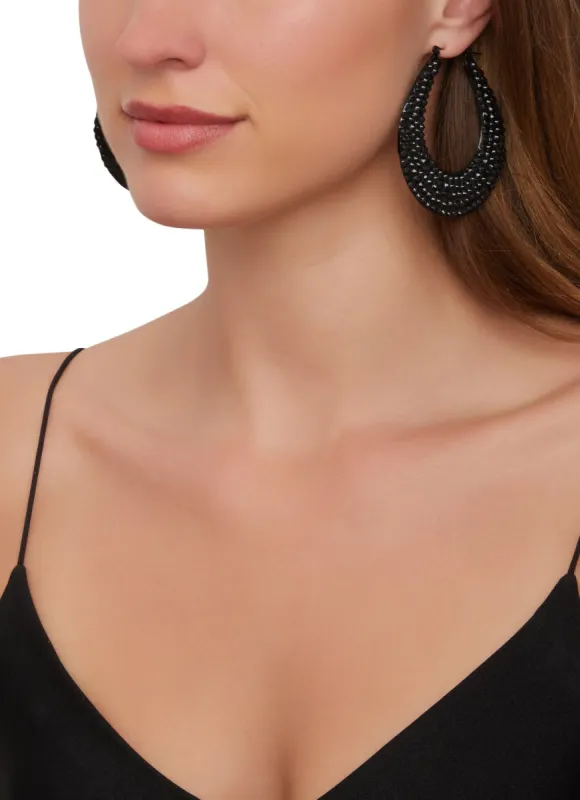 Crystal Rhinestone Wrapped Drop Earrings sold by Rainbow