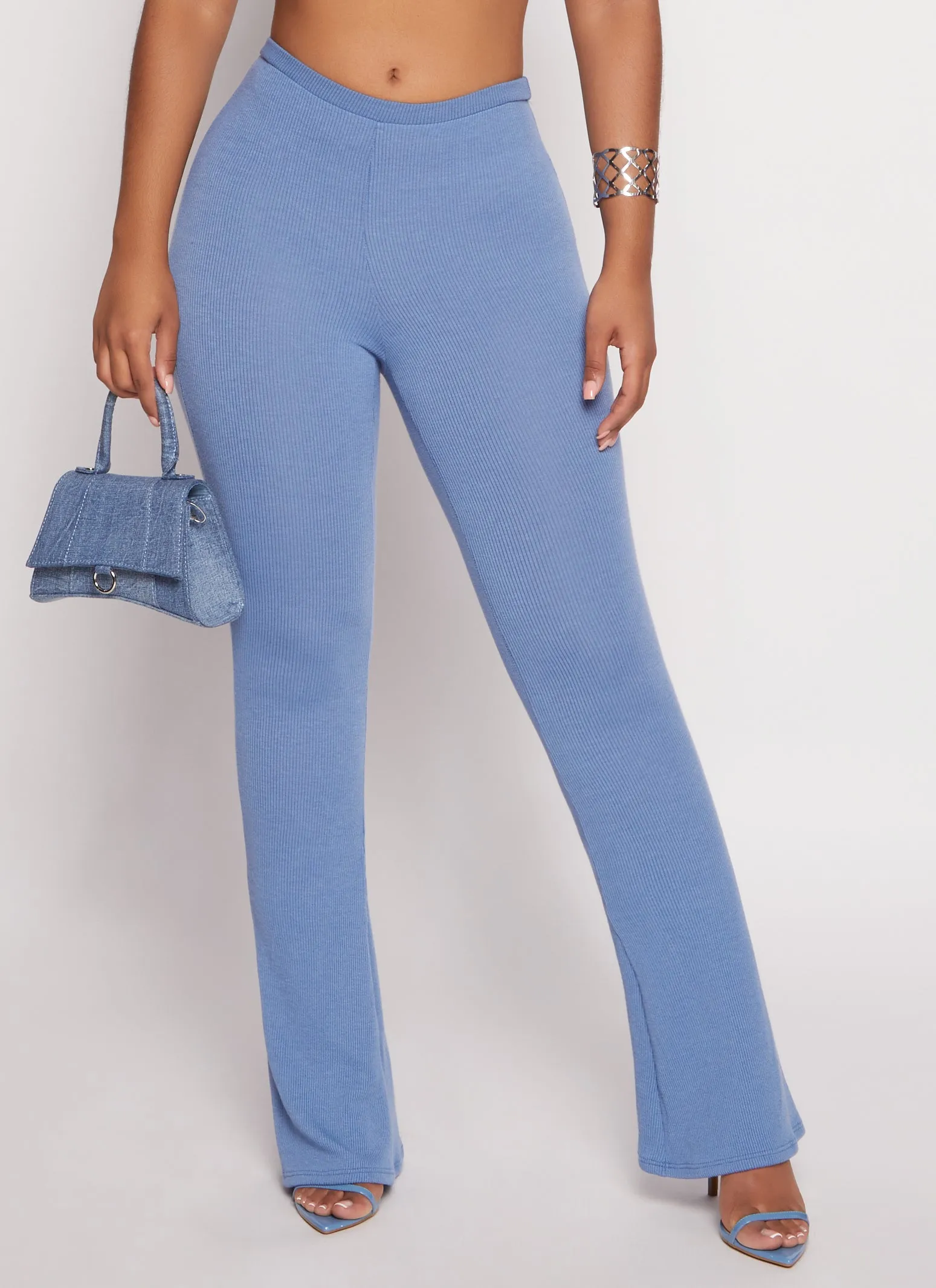 Ribbed Knit Pull On Boot Cut Pants sold by Rainbow product image thumbnail 2