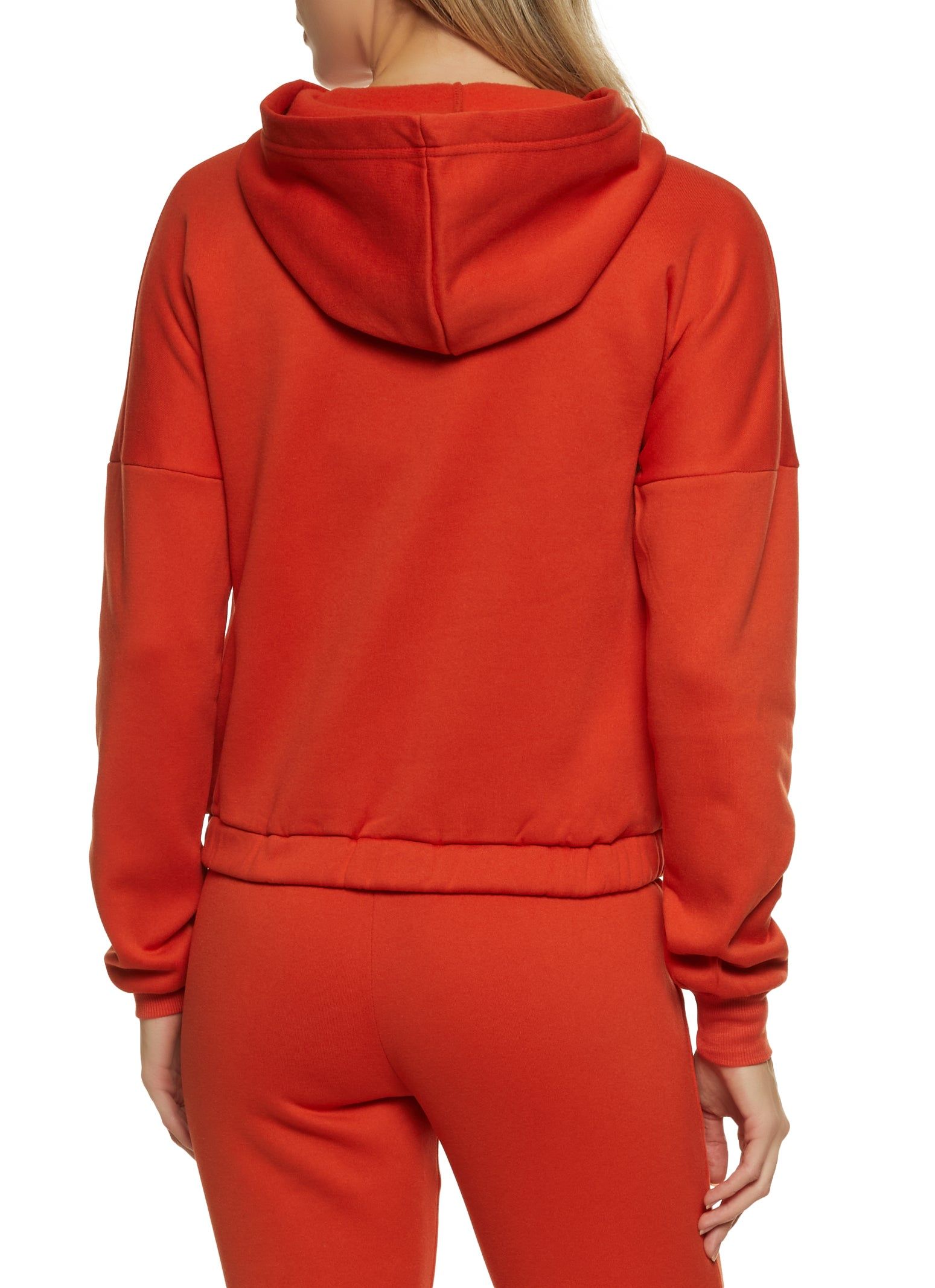 Fleece Faux Drawstring Pullover Hoodie sold by Rainbow product image thumbnail 3