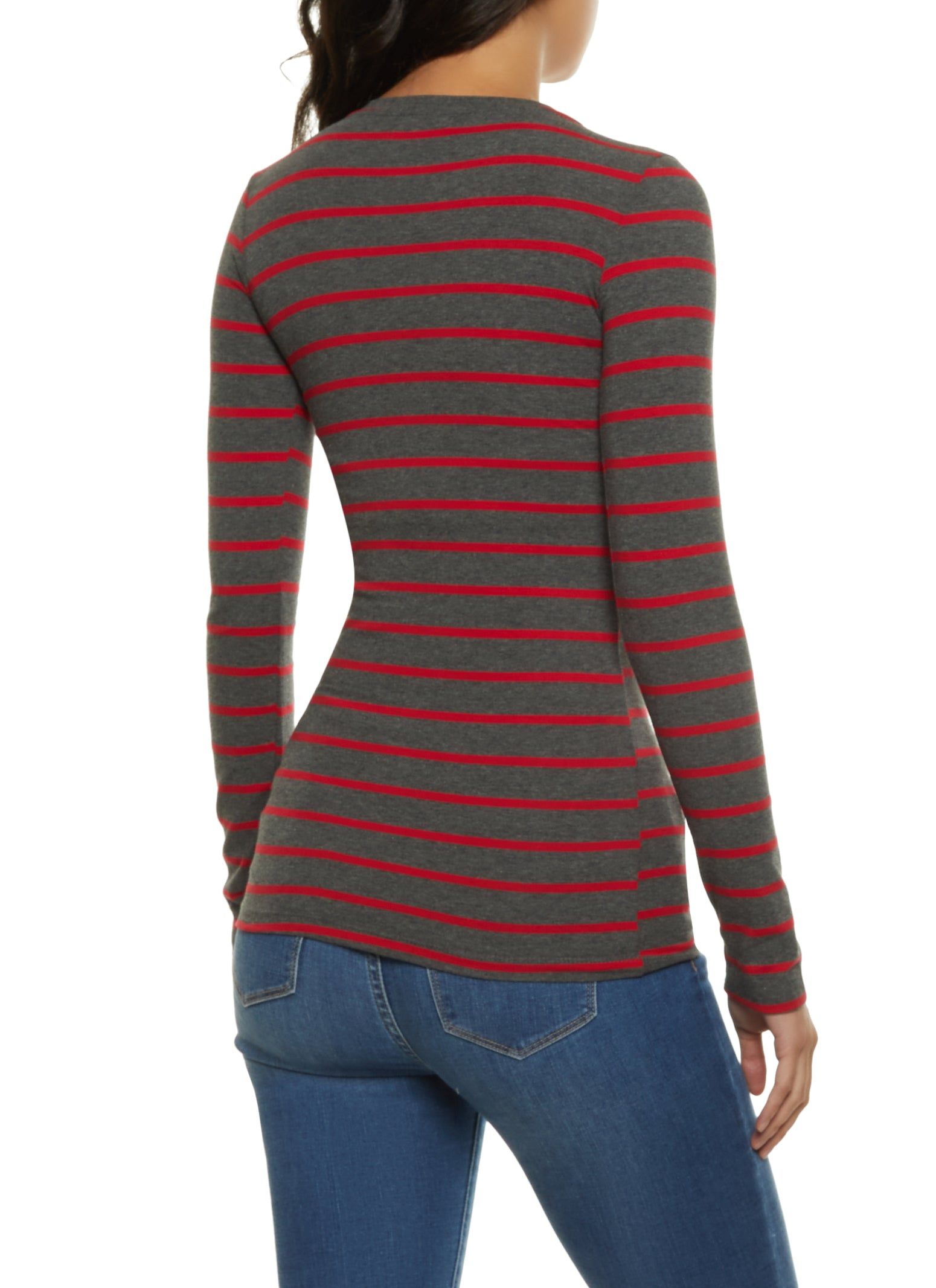 Striped V Neck Tee sold by Rainbow product image thumbnail 2