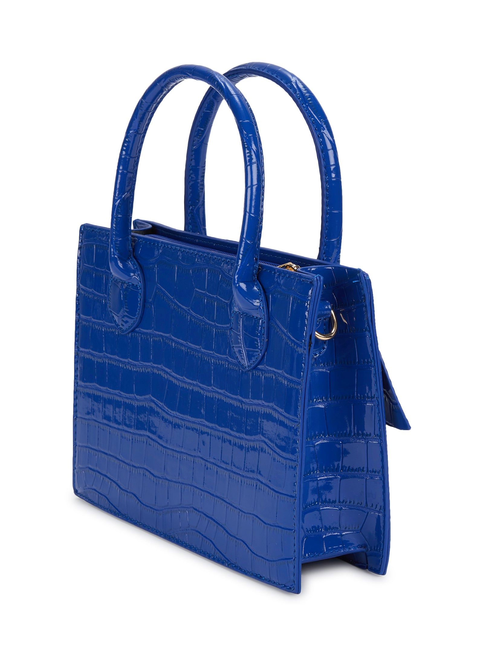 Faux Croc Leather Convertible Mini Handbag sold by Rainbow product image thumbnail 3