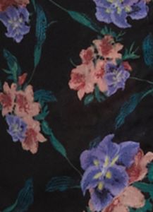 Floral Pleated Button Front Cropped Blouse sold by Rainbow