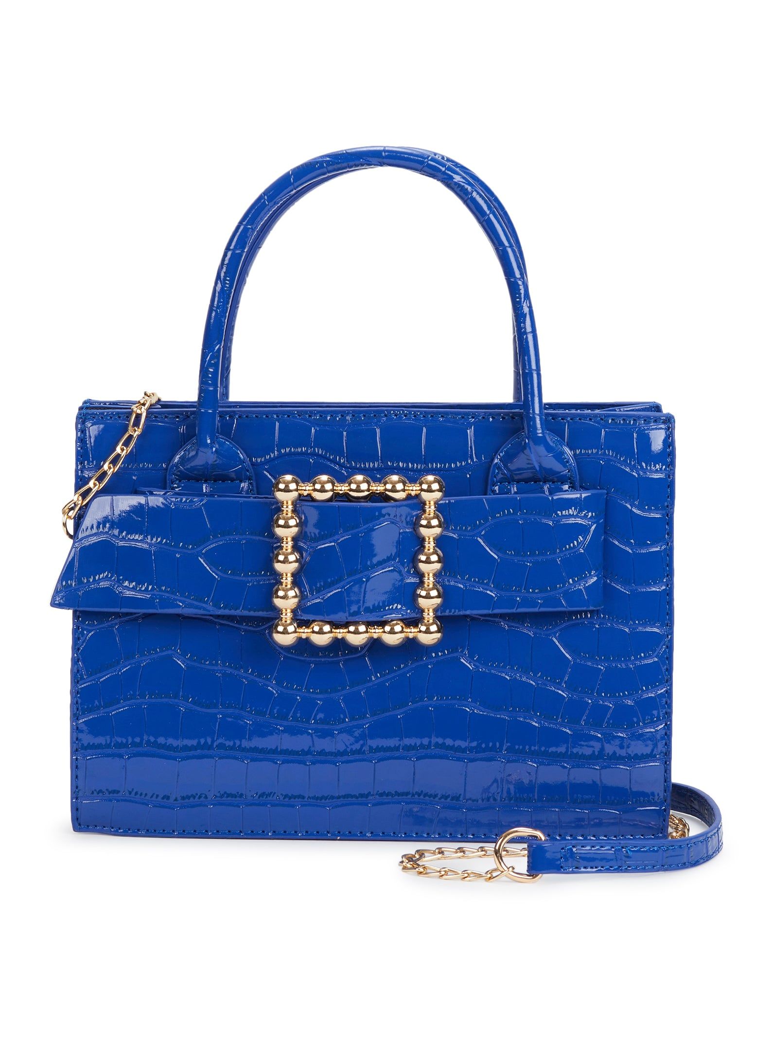 Faux Croc Leather Convertible Mini Handbag sold by Rainbow product image thumbnail 2