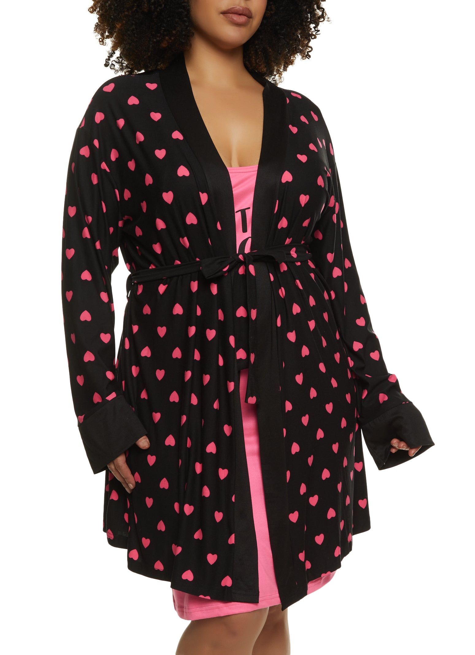 Plus Size But First Sleep Nightgown with Robe sold by Rainbow