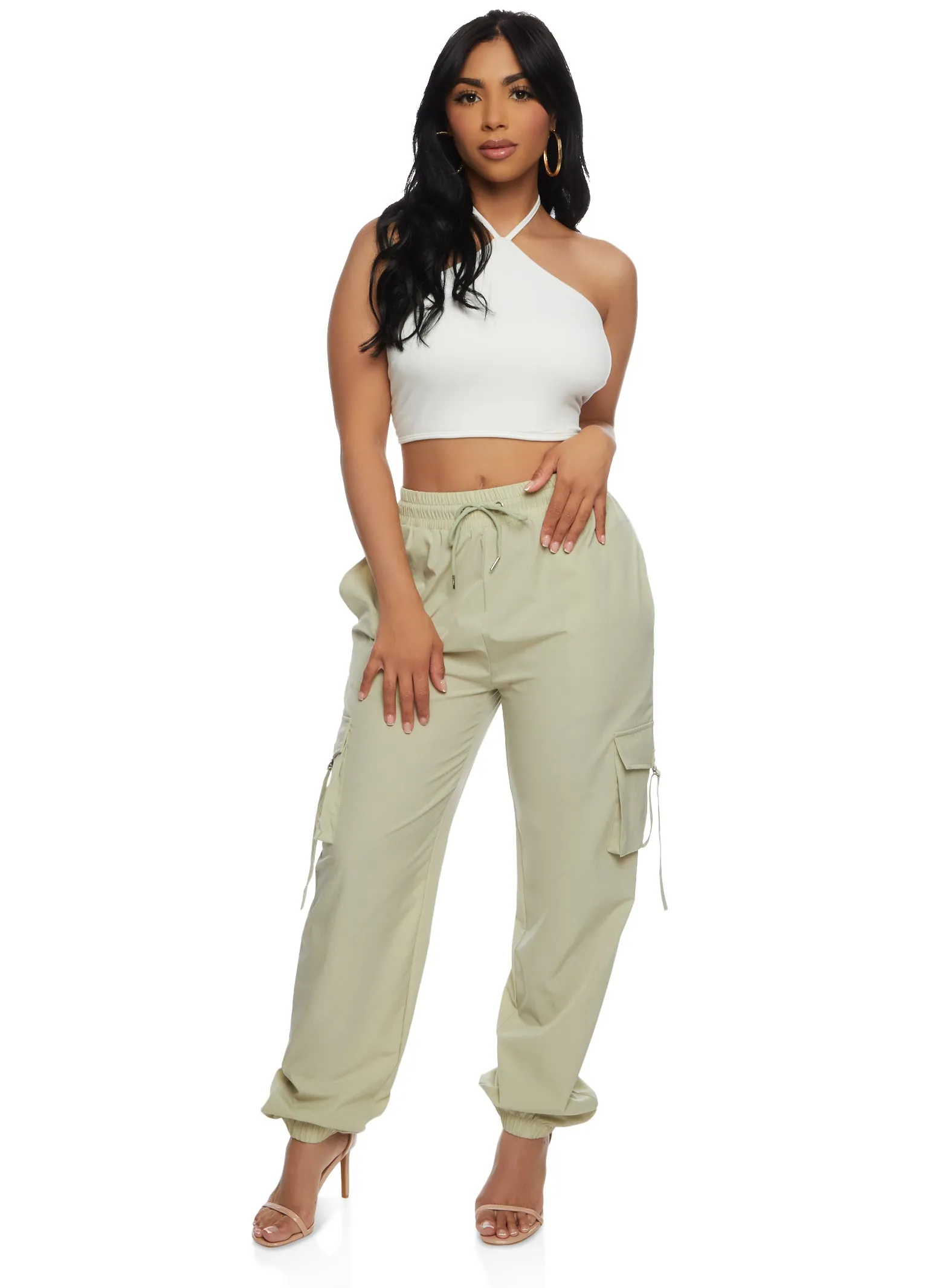 Drawstring Strappy Cargo Pocket Pants sold by Rainbow product image thumbnail 2