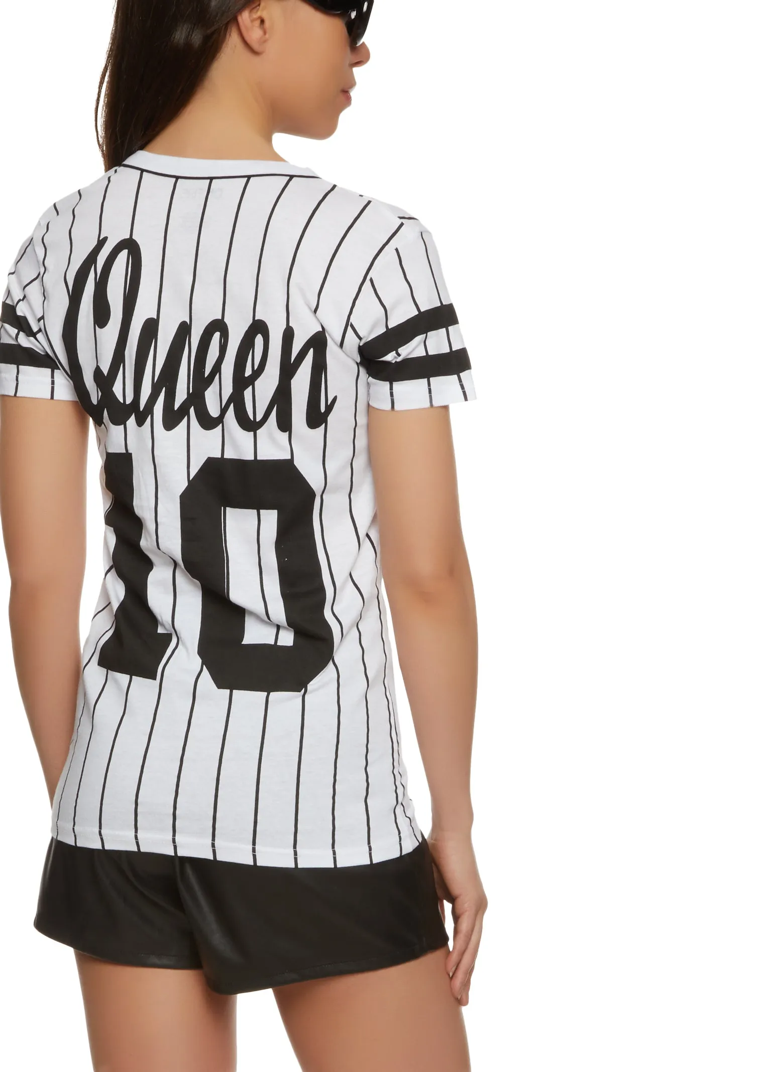 Striped Queen 10 Graphic Baseball Shirt sold by Rainbow product image thumbnail 2