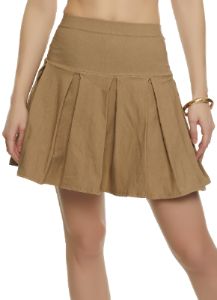 Crepe Knit Pleated Mini Skirt sold by Rainbow
