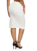 Haute Monde High Waist Slit Midi Skirt sold by Rainbow