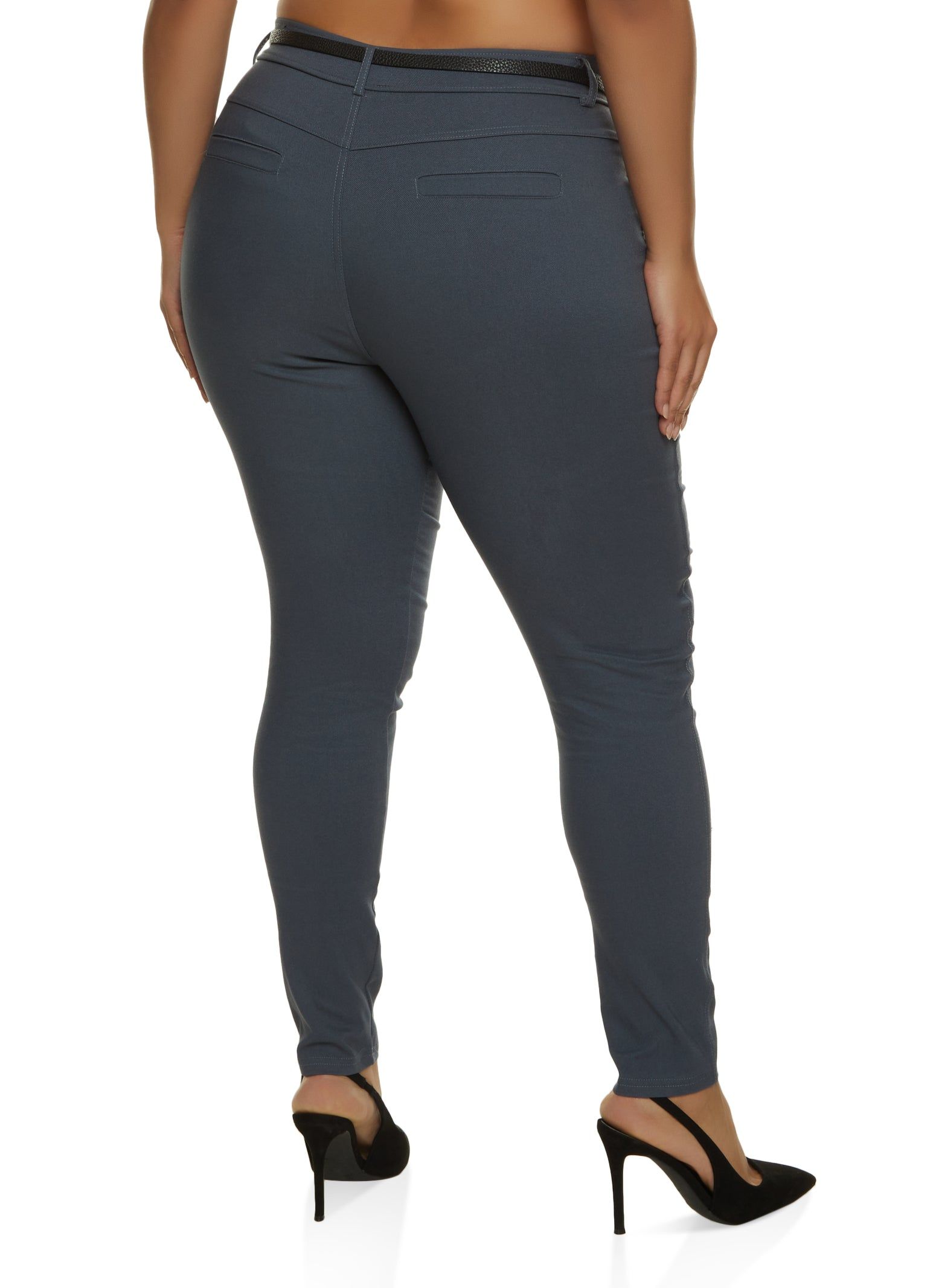 Plus Size Hyperstretch Belted Dress Pants sold by Rainbow product image thumbnail 2