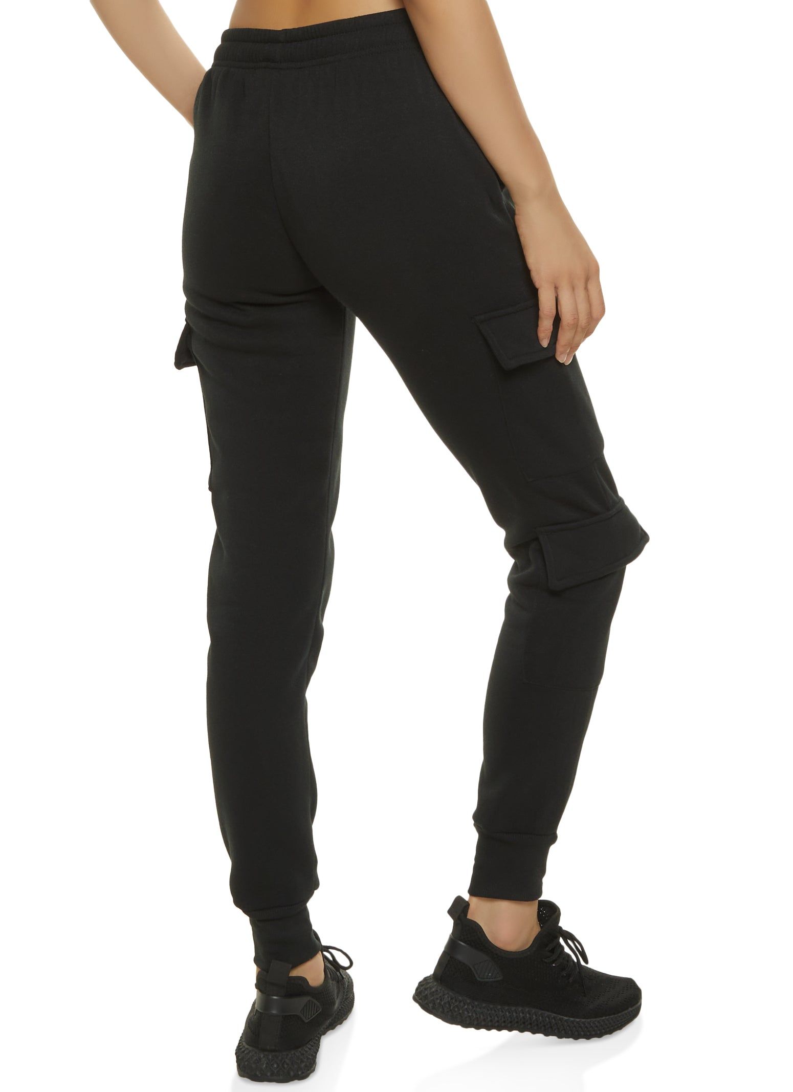 Fleece Drawstring Cargo Pocket Joggers sold by Rainbow product image thumbnail 2