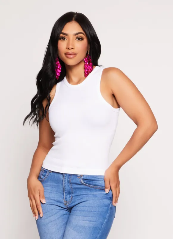 Racerback Crew Neck Tank Top sold by Rainbow