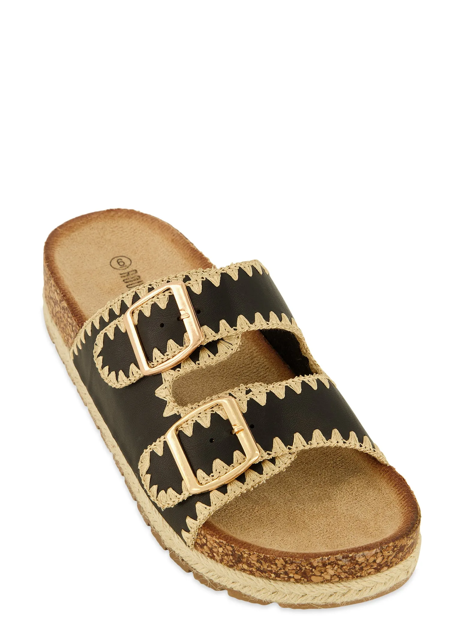 Espadrille Cork Platform Footbed Sandals sold by Rainbow