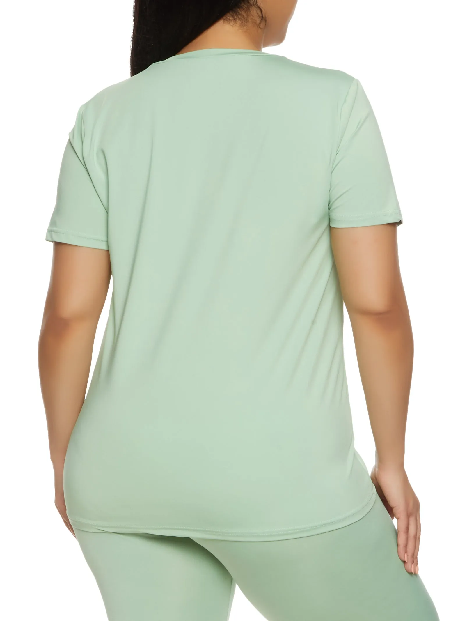 Plus Size Daisy Soft Knit V Neck T Shirt sold by Rainbow product image thumbnail 3