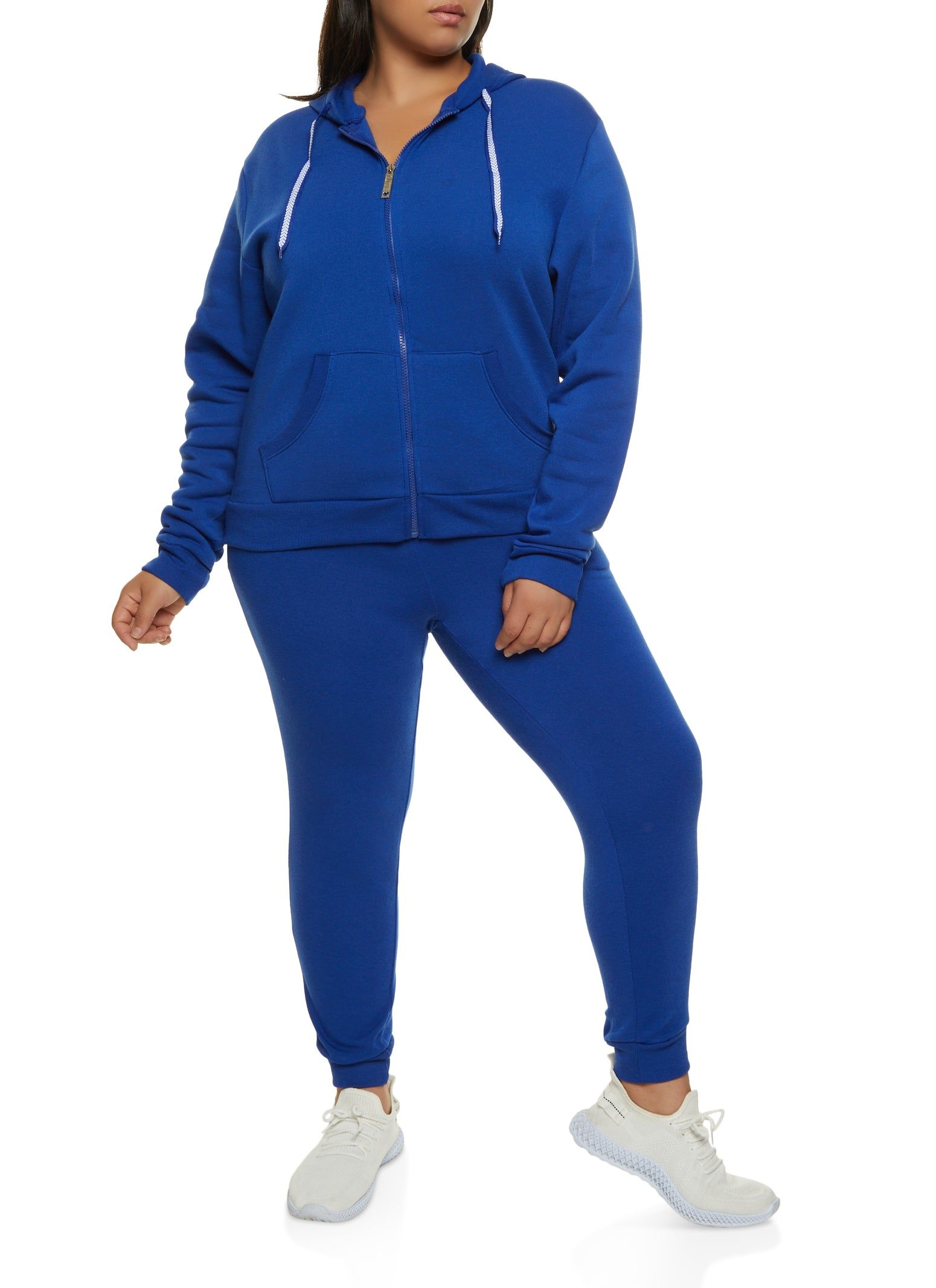 Plus Size Fleece Zip Front Hoodie sold by Rainbow product image thumbnail 2