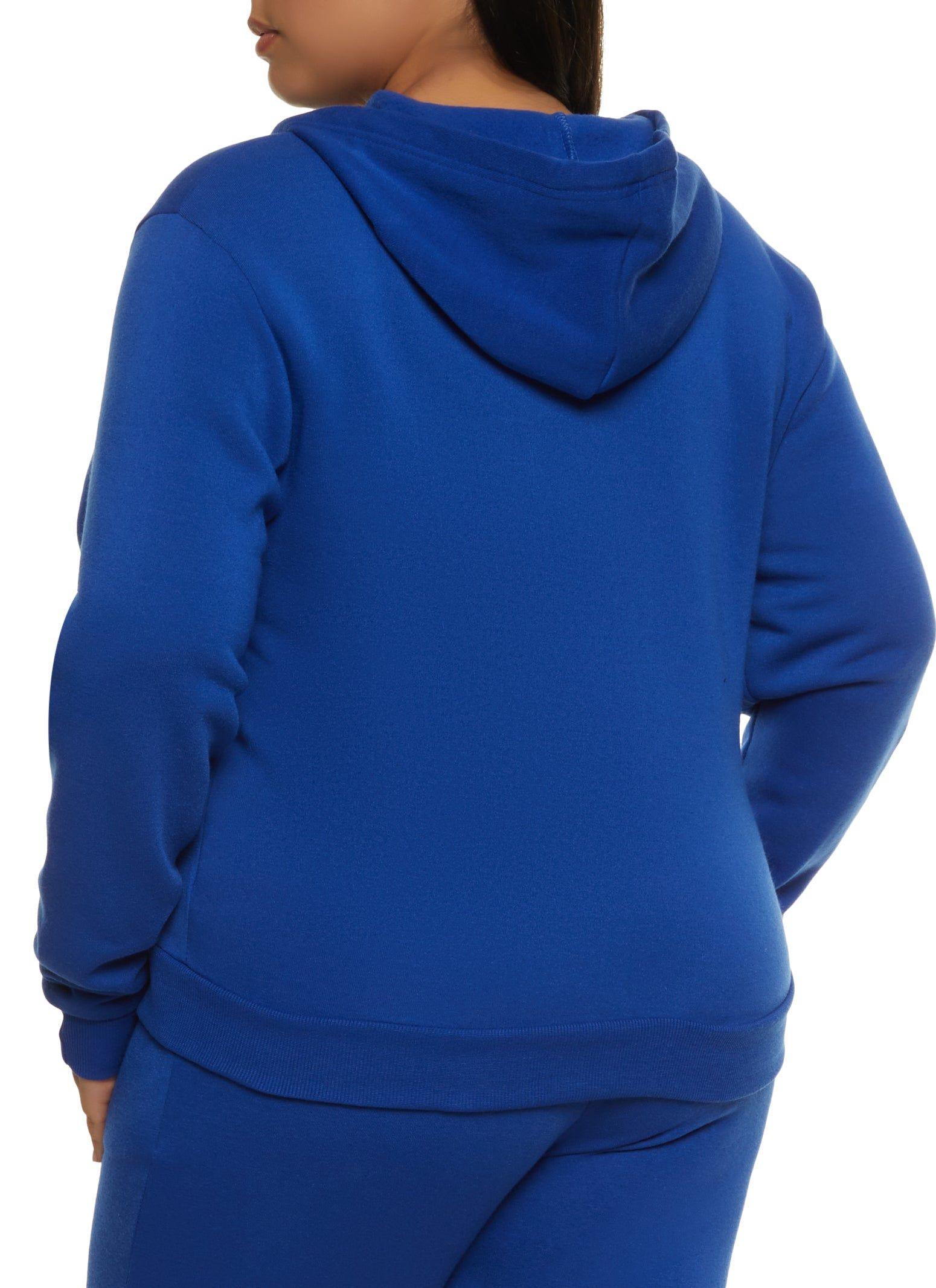 Plus Size Fleece Zip Front Hoodie sold by Rainbow product image thumbnail 3