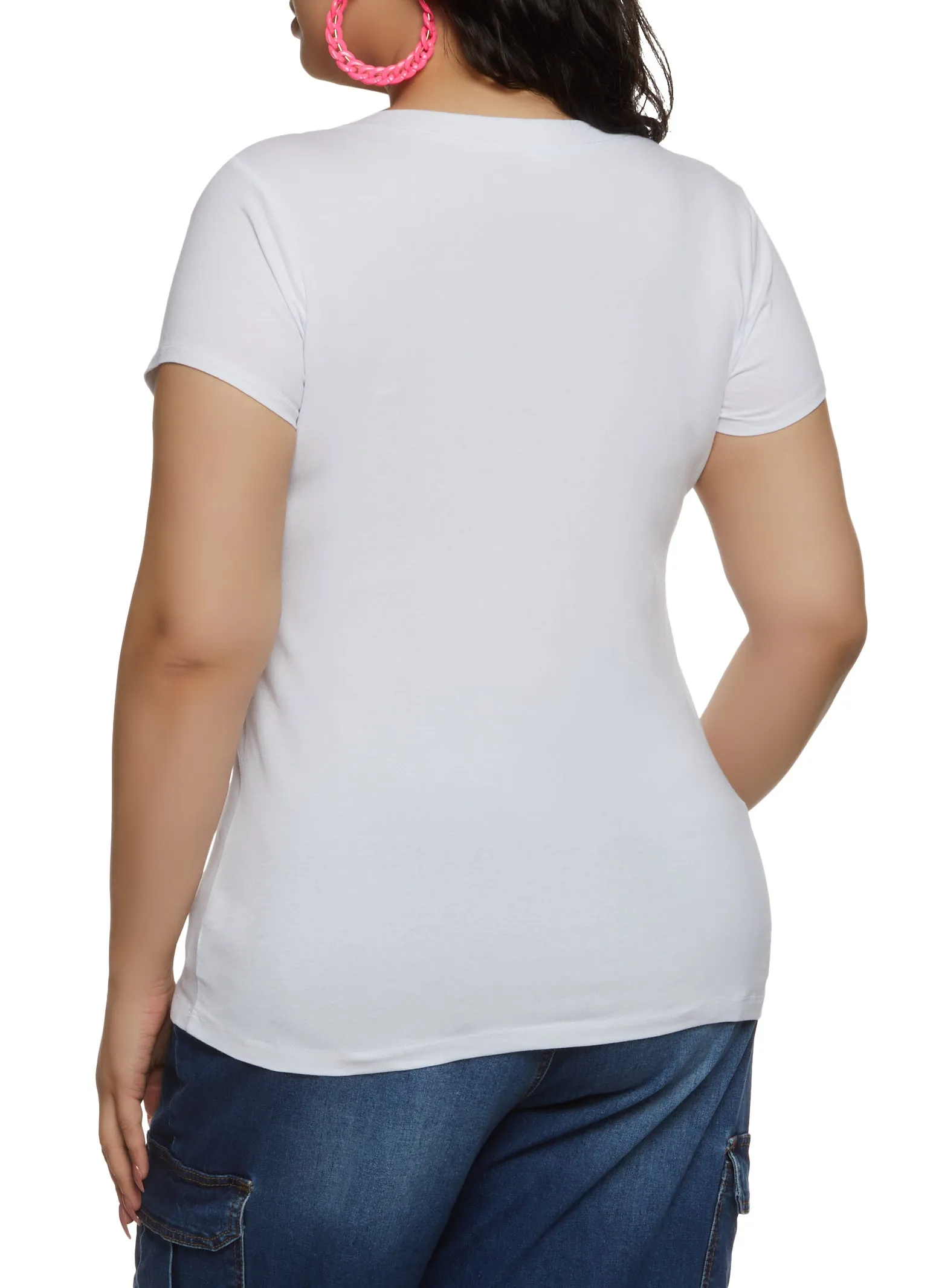 Plus Size V Neck Tee sold by Rainbow product image thumbnail 2
