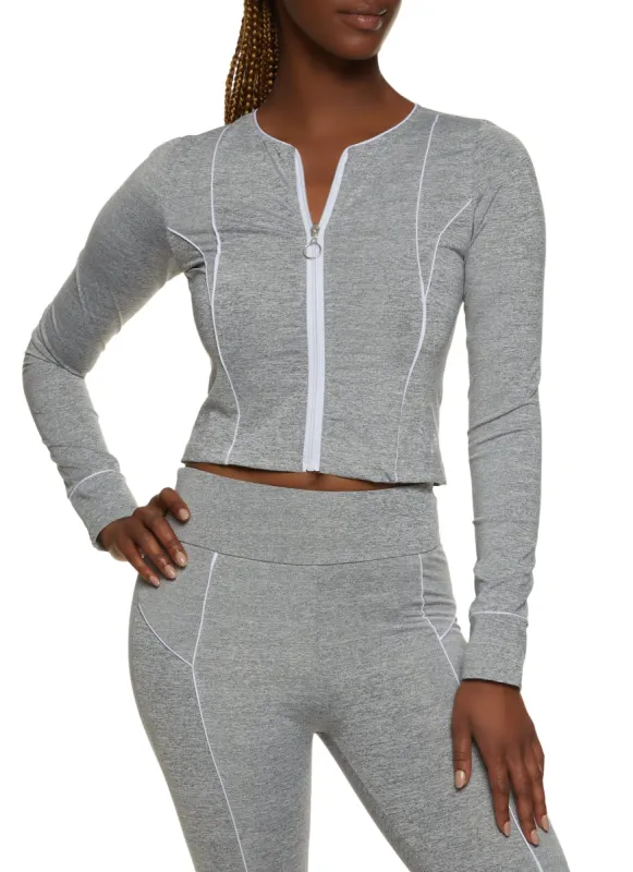 Contrast Piping Active Track Jacket sold by Rainbow