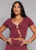 O Ring Keyhole Crop Top sold by Rainbow