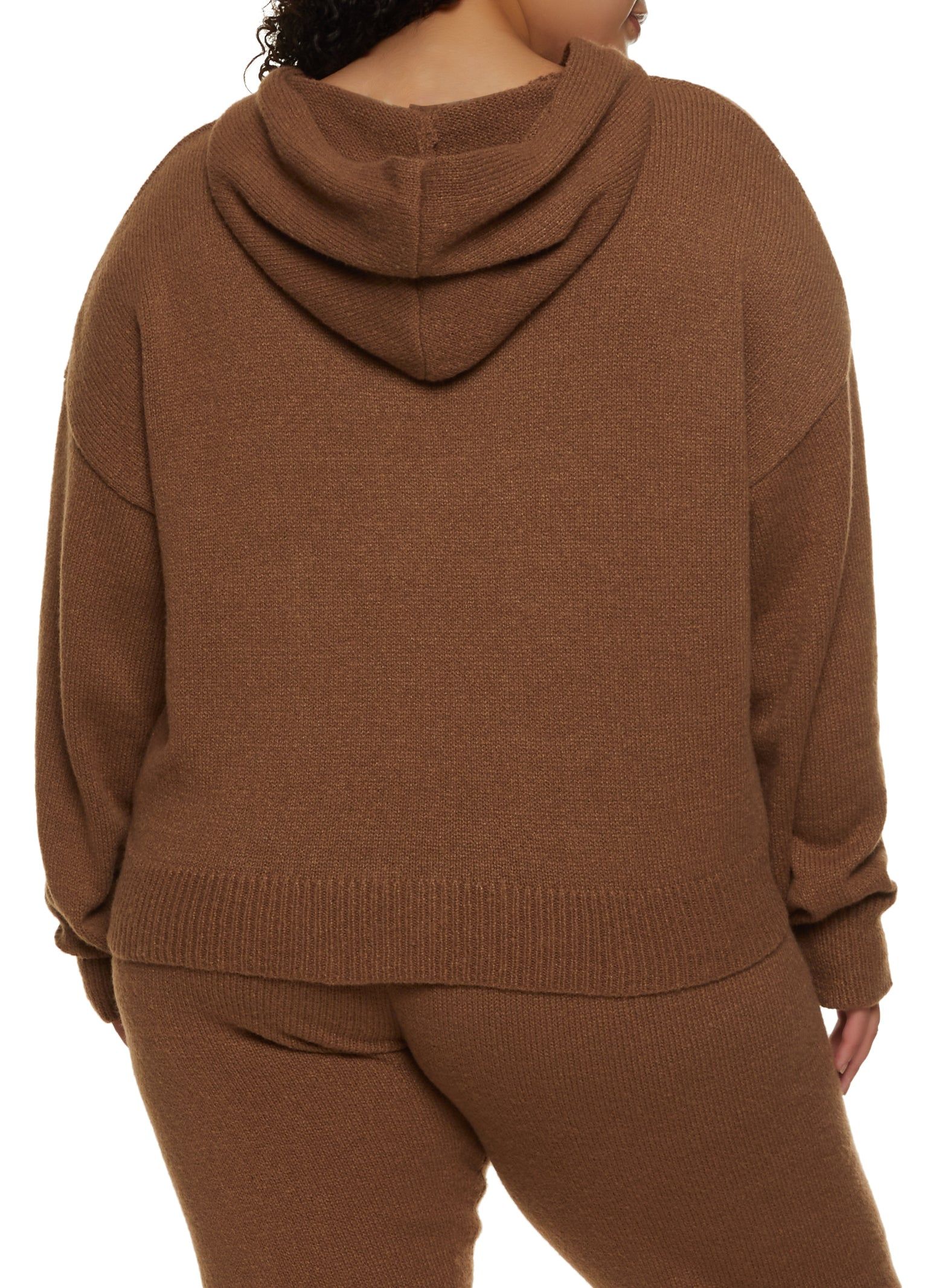 Plus Size Knit Pullover Hoodie sold by Rainbow product image thumbnail 3