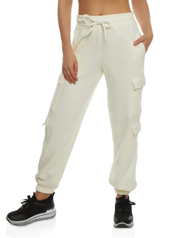 Fleece Cargo Pocket Drawstring Sweatpants sold by Rainbow