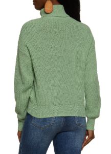 Turtleneck Balloon Sleeve Sweater sold by Rainbow