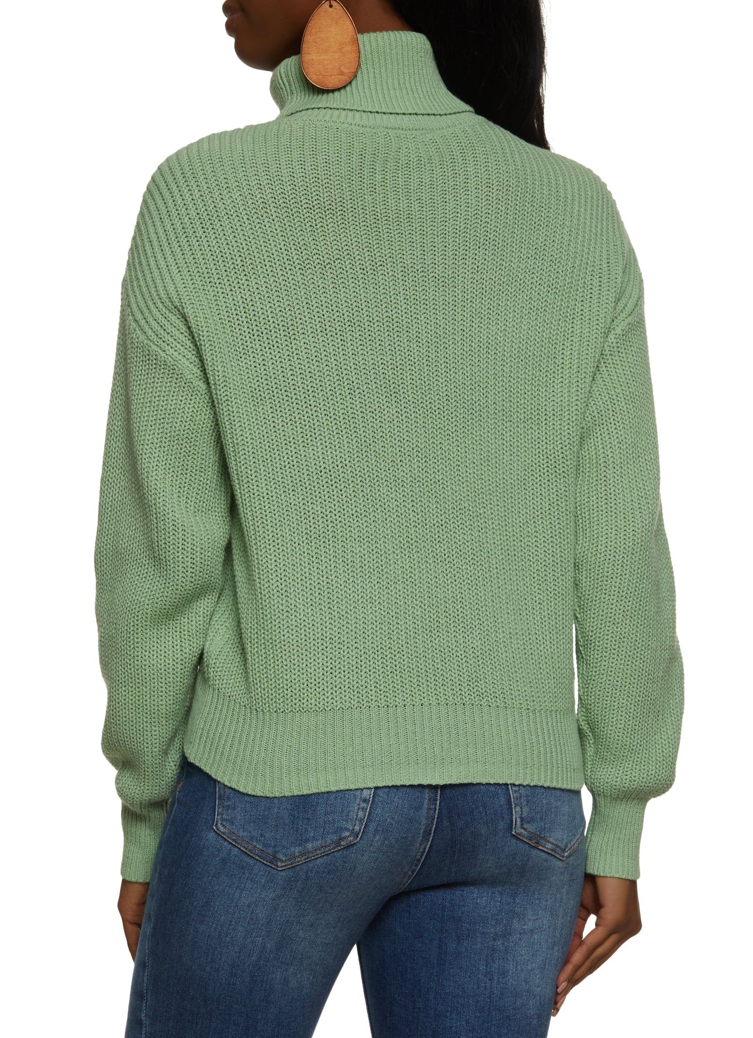 Turtleneck Balloon Sleeve Sweater sold by Rainbow product image thumbnail 2