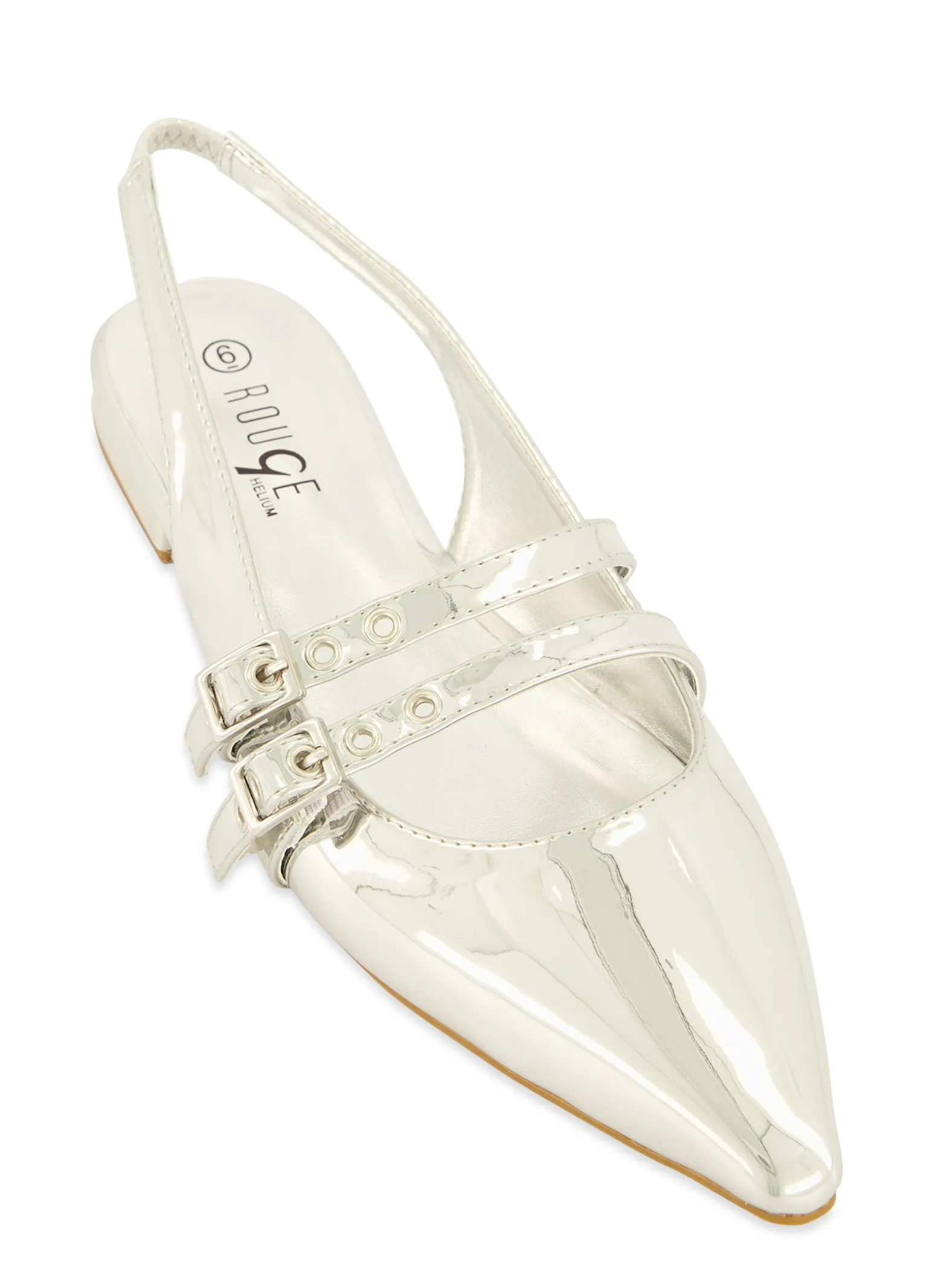 Double Buckle Slingback Flats sold by Rainbow