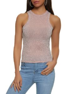 Lurex Racerback Tank Top sold by Rainbow
