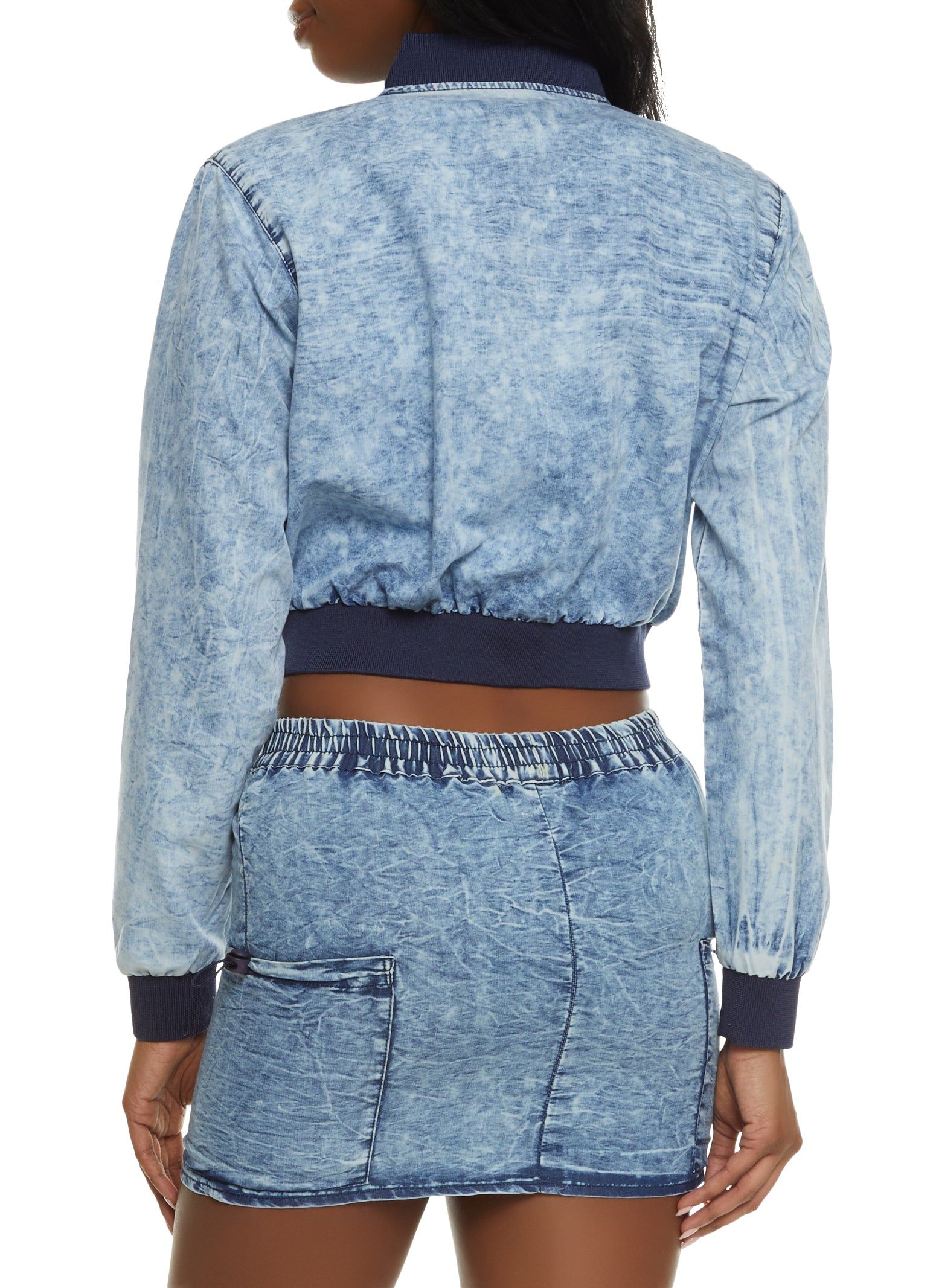 Denim Bomber Jacket sold by Rainbow product image thumbnail 3