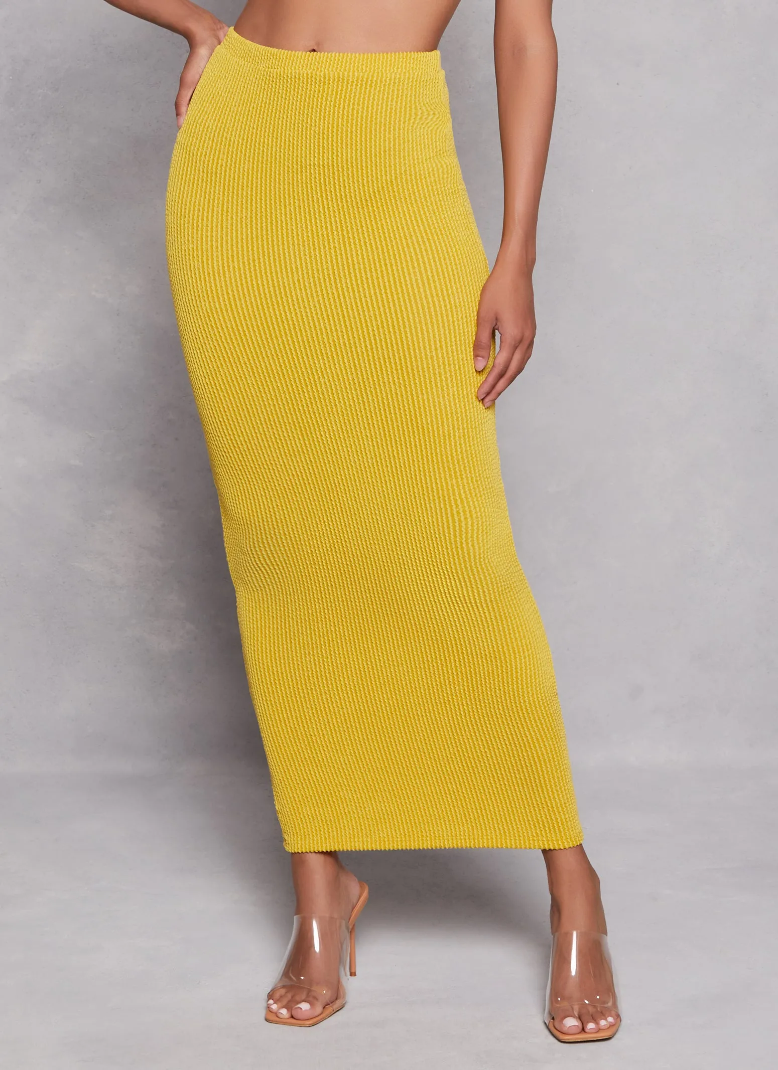 Ribbed High Waist Maxi Skirt sold by Rainbow product image thumbnail 2
