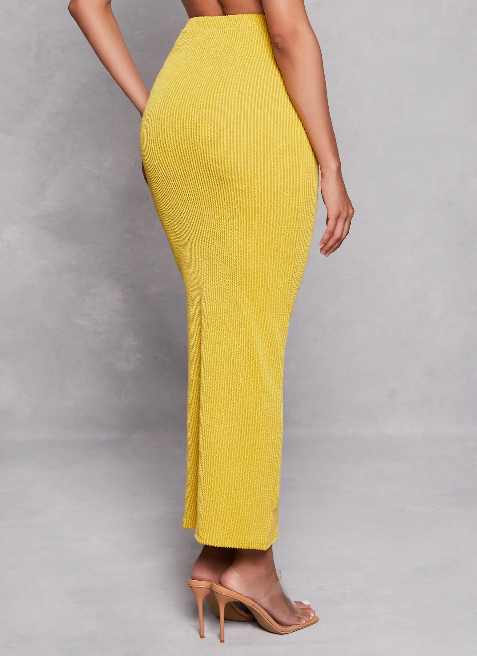 Ribbed High Waist Maxi Skirt sold by Rainbow product image thumbnail 3