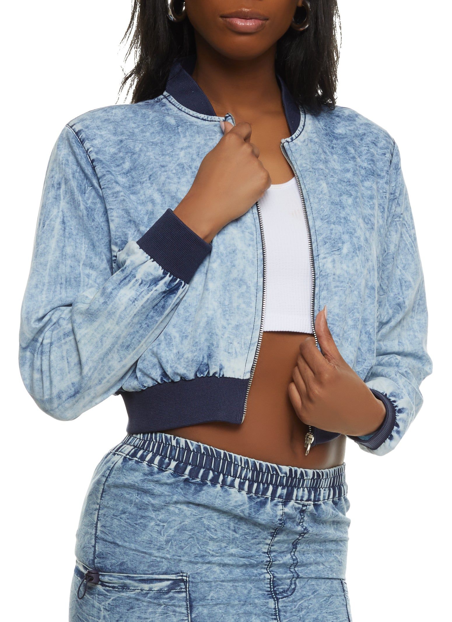 Denim Bomber Jacket sold by Rainbow product image thumbnail 2