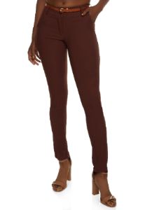 Crepe Knit Belted Dress Pants sold by Rainbow