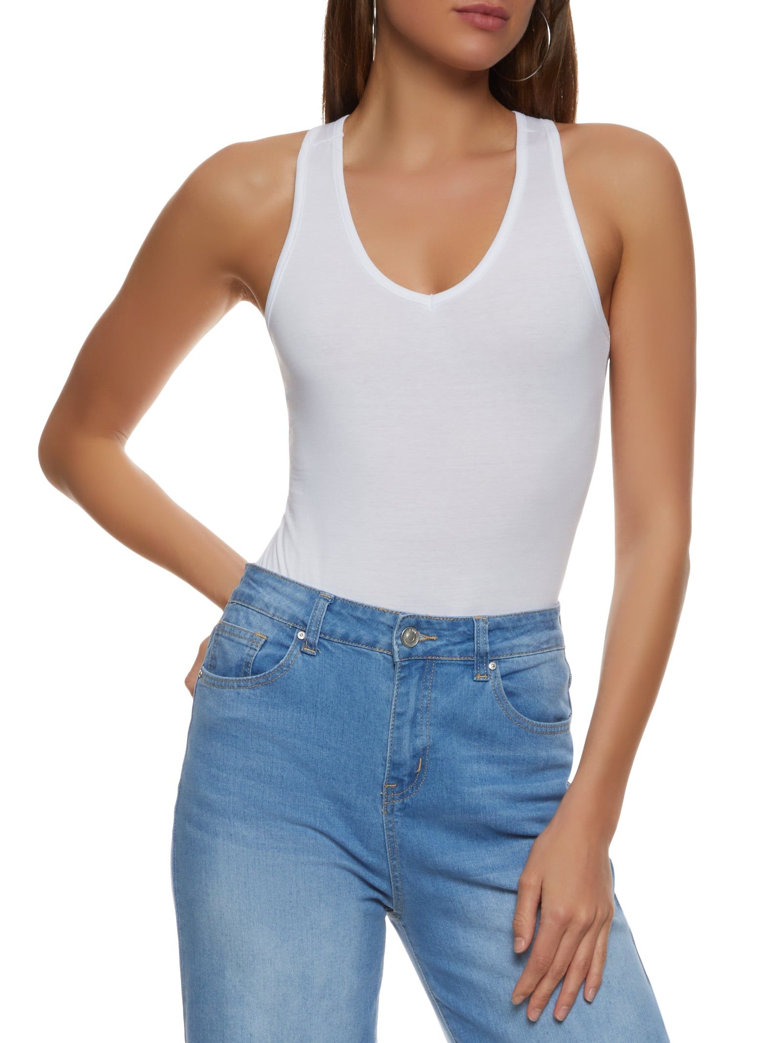 V Neck Tank Bodysuit sold by Rainbow product image thumbnail 2