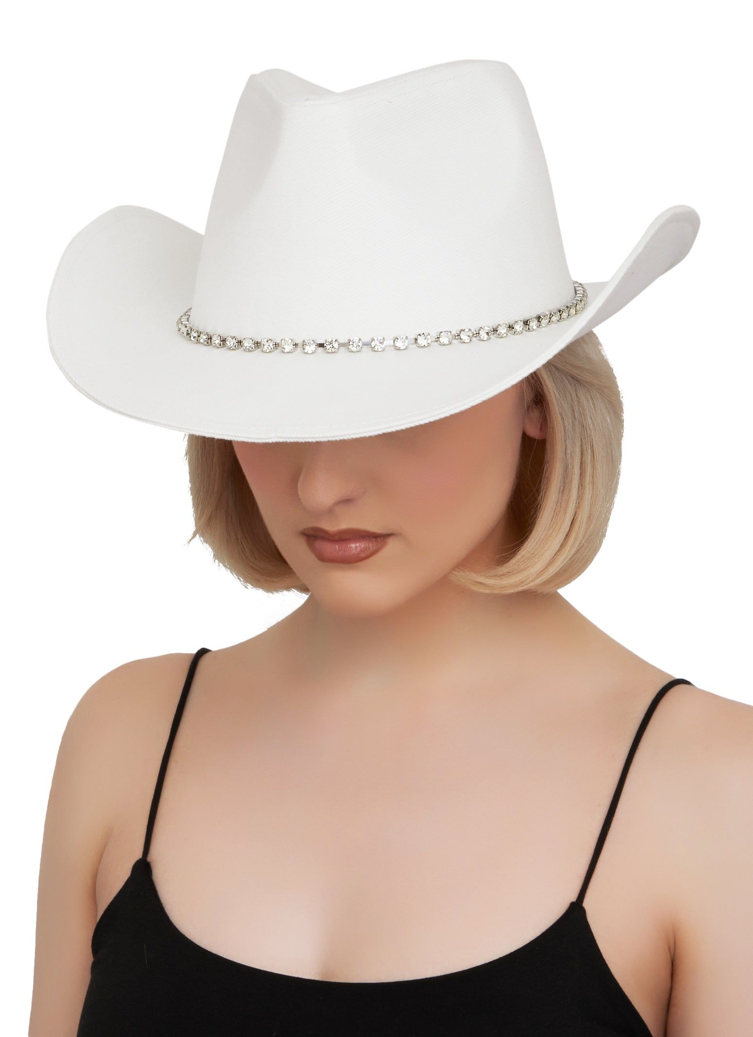 Denim Rhinestone Cowboy Hat sold by Rainbow