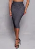 Almost Famous Rib Knit High Waist Pencil Skirt sold by Rainbow