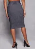 Almost Famous Rib Knit High Waist Pencil Skirt sold by Rainbow